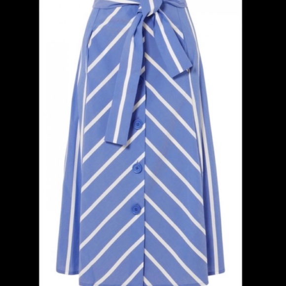 Maje Janine Striped Midi Skirt - Picture 5 of 8